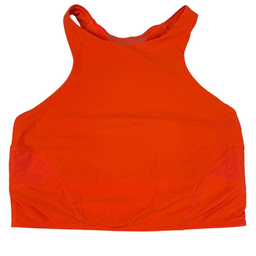 LULULEMON Mesh-Back Train Bra Medium Support A/B Cup Size 6 Solar Orange - Picture 3 of 6